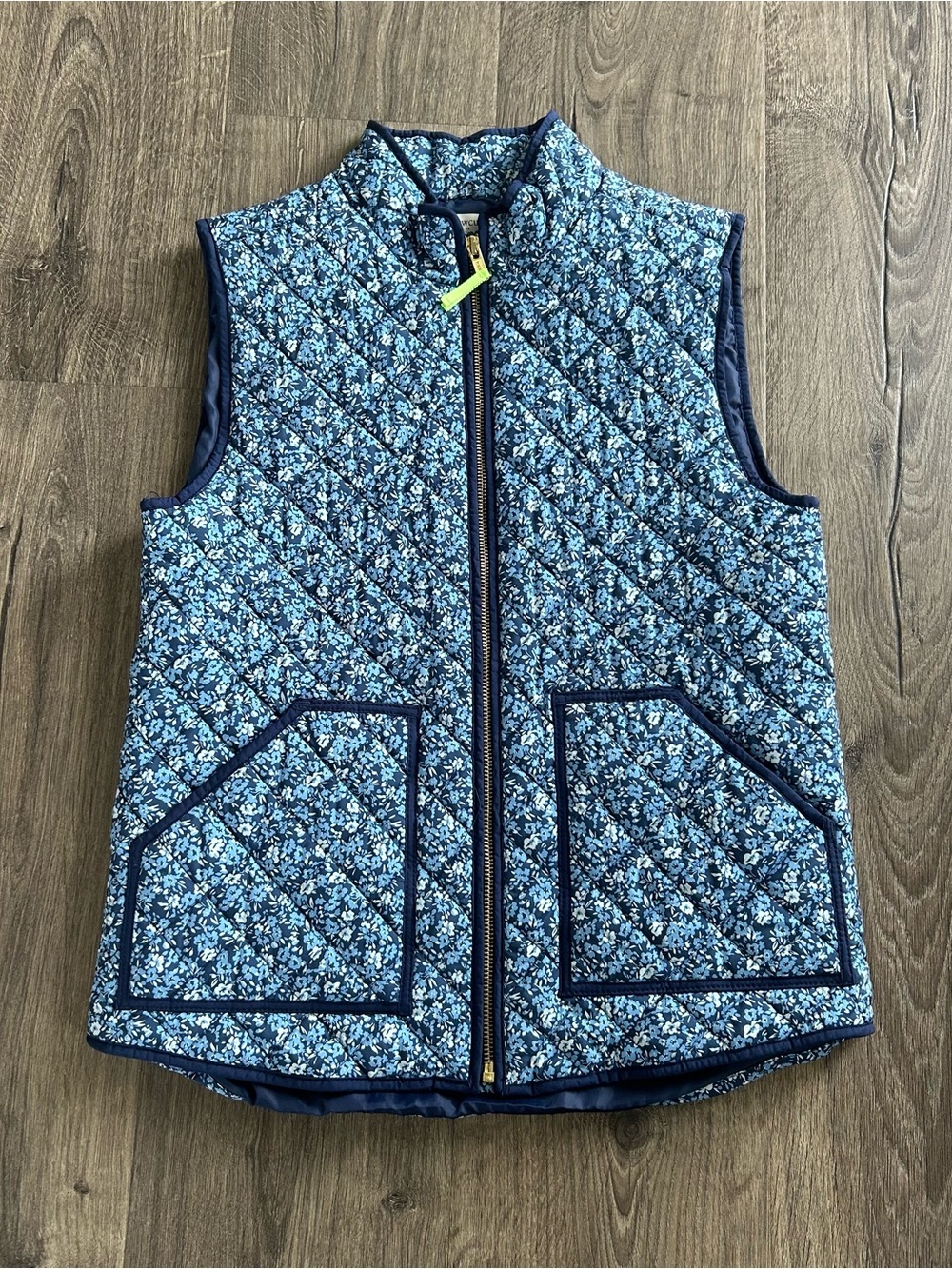 Crewcuts Blue Floral Quilted Sleeveless Vest